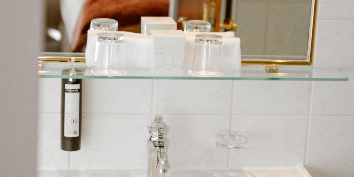 Badezimmerdetail im Hotel Stefanie Wien