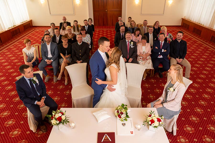 Photo of the Konferenzsaal of the restaurant Stefanie in Vienna during a wedding